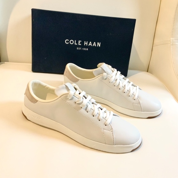 Cole Haan GrandPro Tennis White Leather Sneakers - Picture 9 of 12